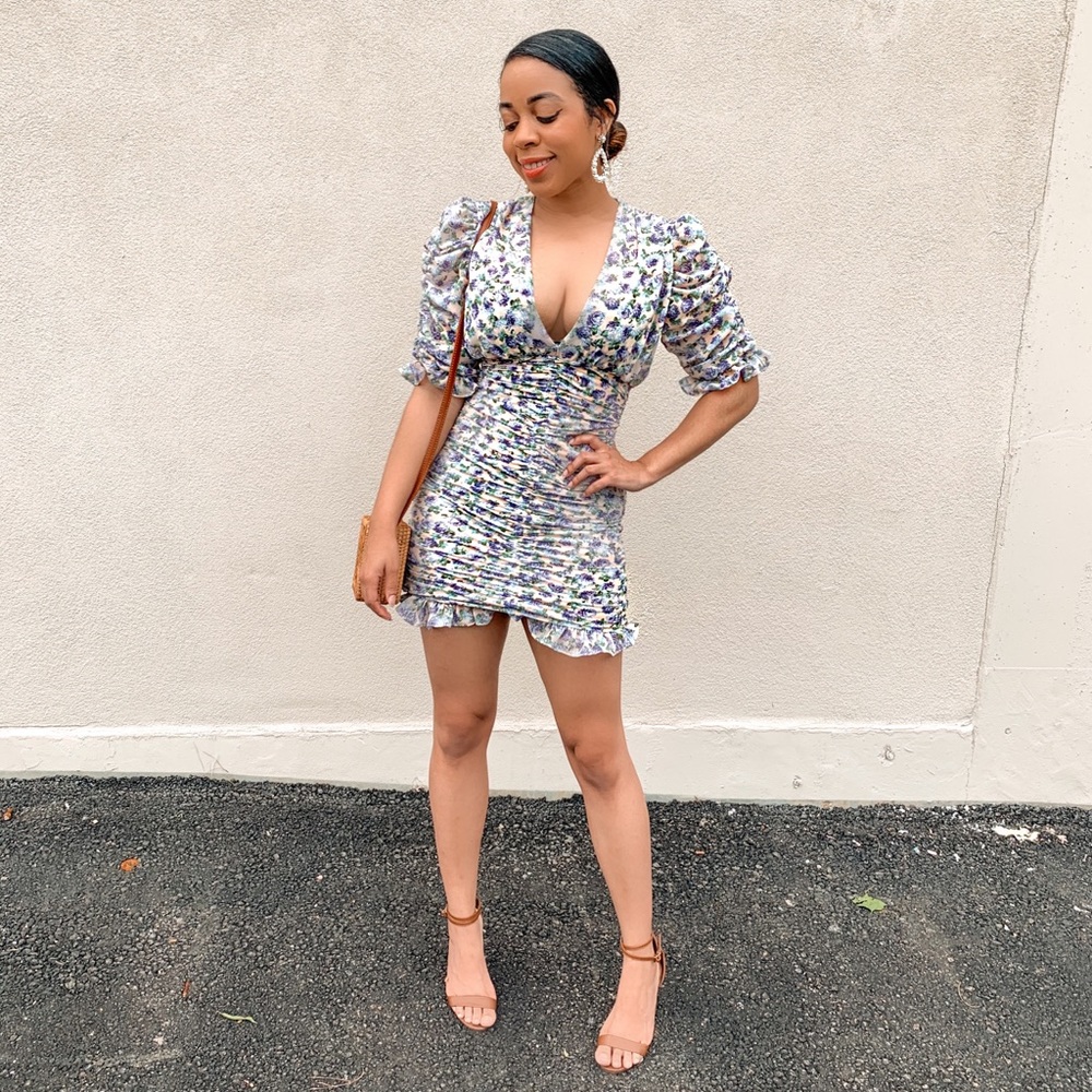 Windsor Ruched Floral Minidress